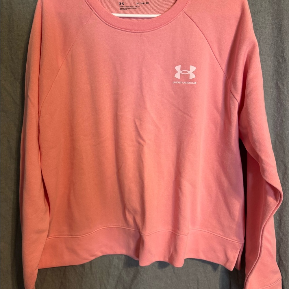 Under Armour Pink Boxy Long Sleeve Hoodie